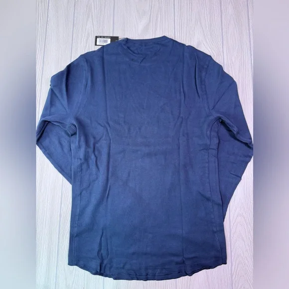 Men's True Navy Long Sleeve Tee - Picture 3 of 13